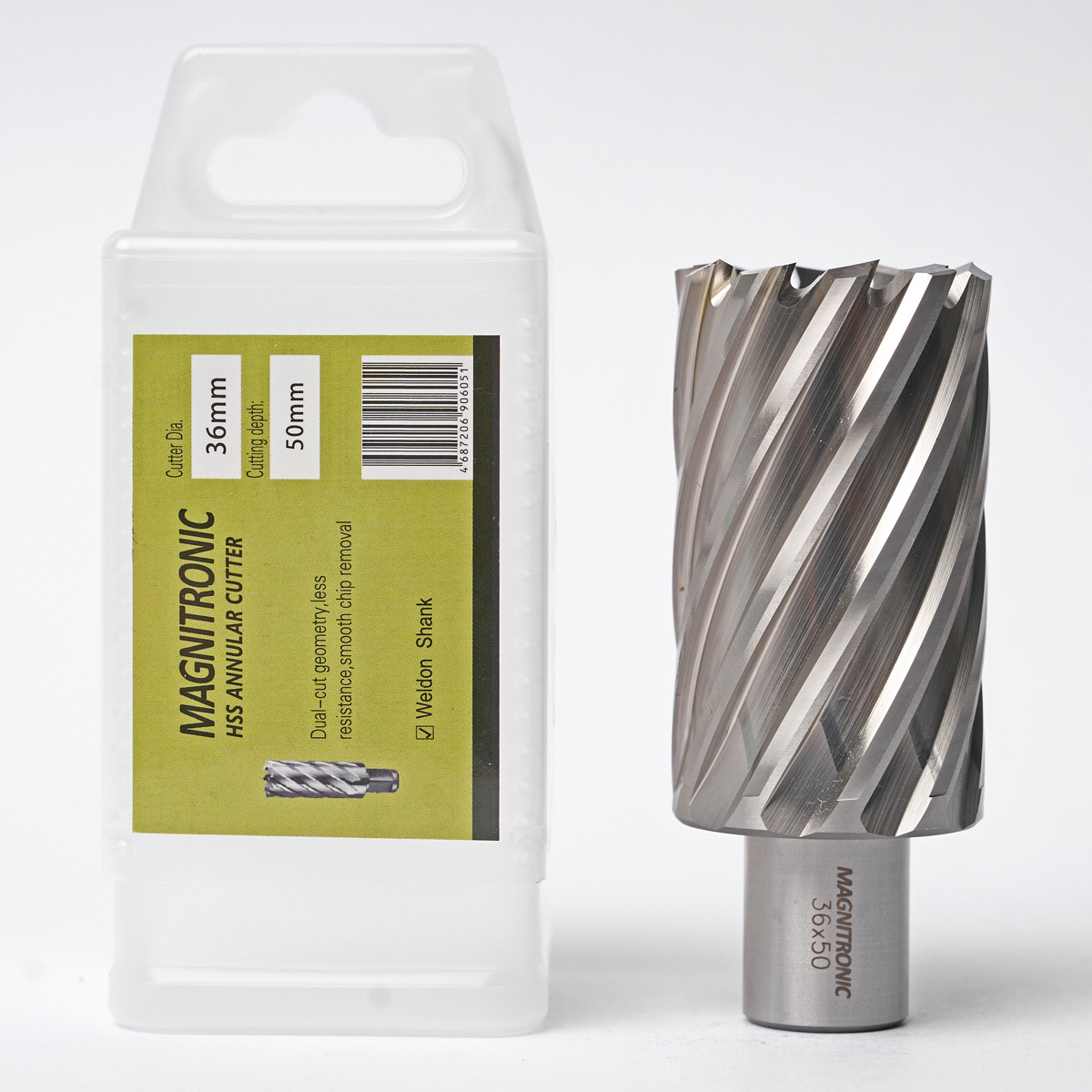 Корончатые свёрла Magnitronic HSS, глубина сверления 50 мм, Weldon 19