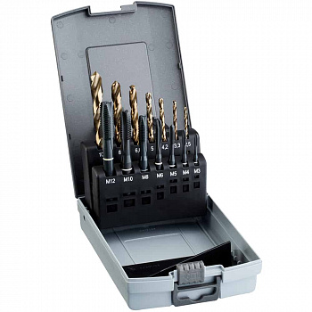 Набор: 7 свёрл, 7 метчиков