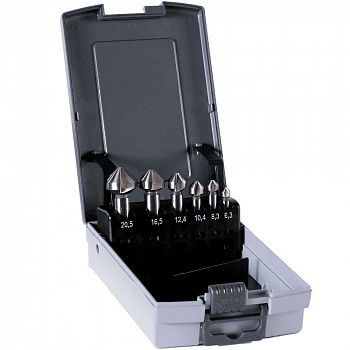 Набор из 6 зенковок HSS-Co (качество M35)